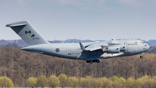 Обои картинки фото boeing c17 globemaster, авиация, военно-транспортные самолёты, войсковой, транспорт