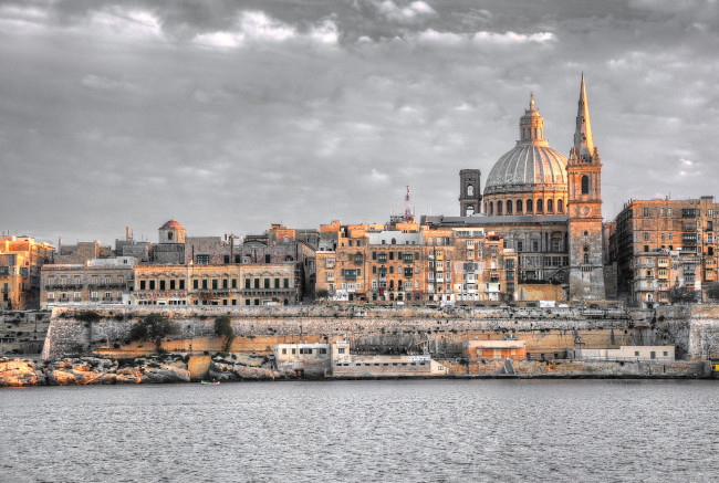 Обои картинки фото valetta,  malta, города, валетта , мальта, панорама