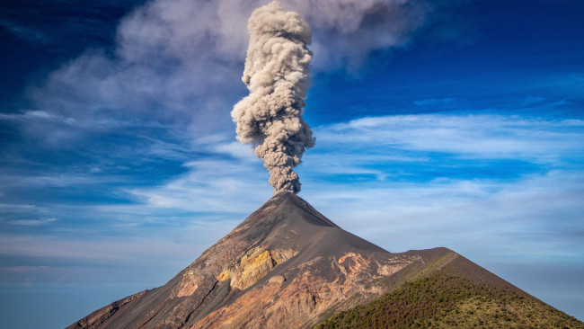 Обои картинки фото volcan fuego, guatemala, природа, стихия, volcan, fuego