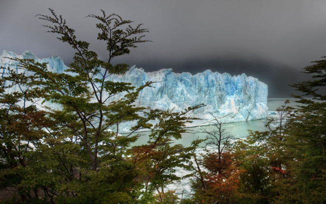 Обои картинки фото and, then, hiked, through, the, autumn, trees, to, find, glacier, природа, айсберги, ледники