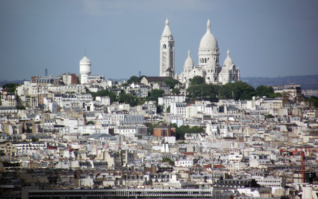 Обои картинки фото города, париж, франция, собор, дома
