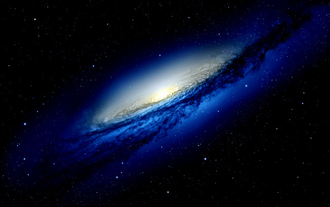Обои картинки фото космос, галактики, туманности, звёзды, галактика, чёрный, синий