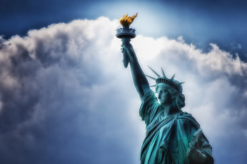 Картинка города нью-йорк+сша статуя свободы