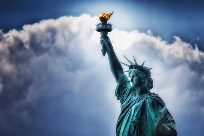 Обои картинки фото города, нью-йорк сша, статуя, свободы