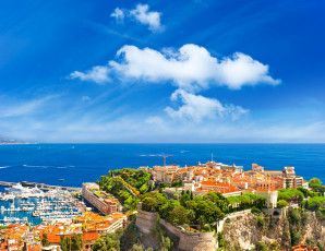 Картинка города монако+ монако набережная море дома