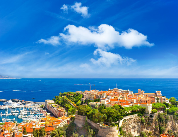 Обои картинки фото города, монако , монако, набережная, море, дома