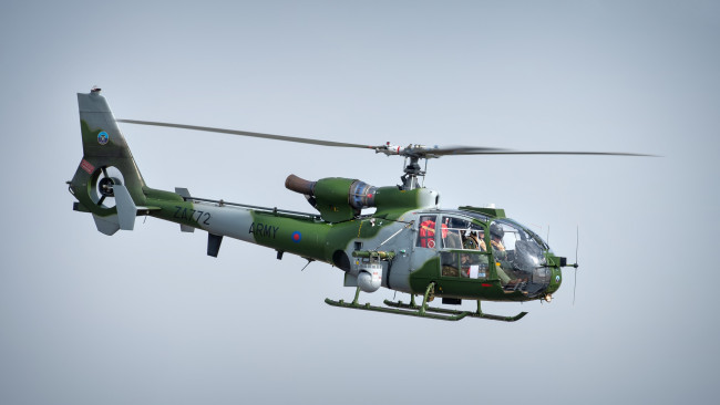 Обои картинки фото westland gazelle ah1, авиация, вертолёты, вертушка
