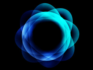 Картинка 3д графика abstract абстракции узор синий голубой