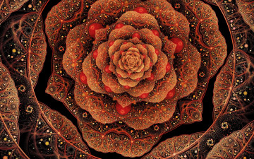 Картинка 3д графика flowers цветы узор фон цвет