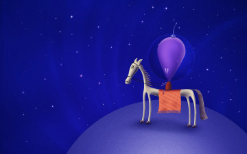 Картинка horsemanship рисованные vladstudio лошадь всадник космос инопланетянин