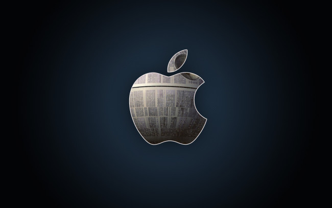 Обои картинки фото компьютеры, apple, яблоко, логотип, металл, hi-tech