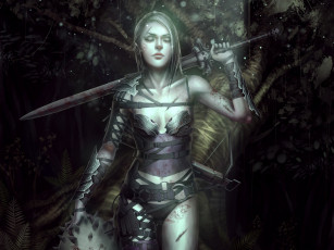 Картинка фэнтези девушки меч