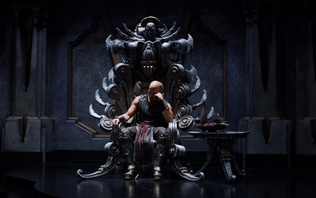 Обои картинки фото кино фильмы, riddick , 2013, зал, риддик, трон, престол