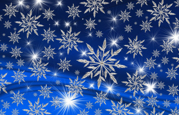 Картинка праздничные снежинки+и+звёздочки фон снежинки