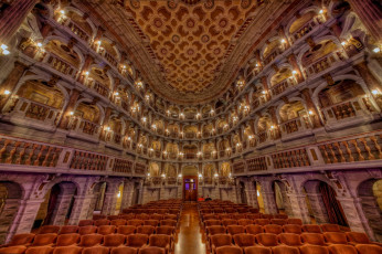 Картинка театр бибиена мантуя италия интерьер театральные концертные кинозалы балкон сидения