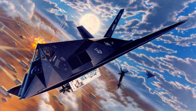 Обои картинки фото авиация, 3д, рисованые, graphic, бой, самолет, ракеты