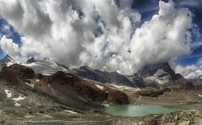 Обои картинки фото швейцария, церматт, природа, горы, озеро