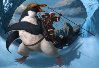 Картинка фэнтези люди пингвин