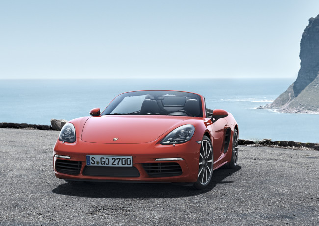 Обои картинки фото автомобили, porsche, 2016г, 982, boxster, s, 718