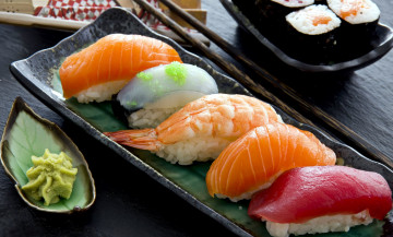 Картинка еда рыба +морепродукты +суши +роллы кухня японская суши роллы ассорти