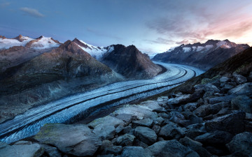 Картинка природа дороги камни горы дорога снег