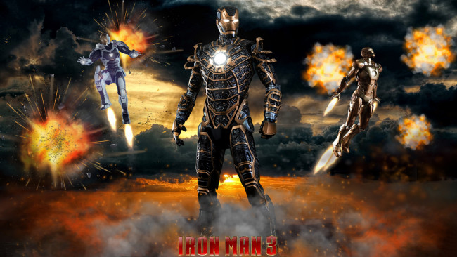 Обои картинки фото кино фильмы, iron man 3, униформа, мужчина, фон