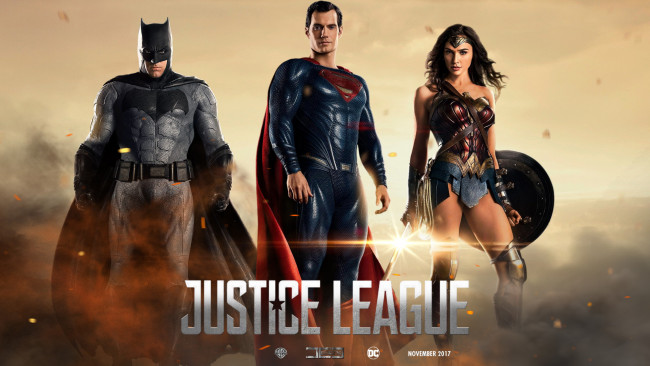 Обои картинки фото кино фильмы, justice league, девушка, мужчины, униформа, фон, взгляд