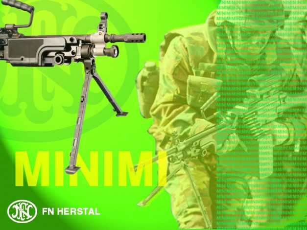 Обои картинки фото fn, herstal, minimi, оружие, пулемёты