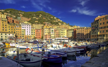 обоя camogli, корабли, порты, причалы