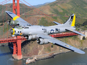 обоя авиация, боевые, самолёты, boeing b-17 flying fortress