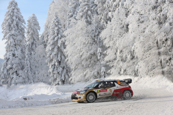 Картинка спорт авторалли rally ds3 citroen wrc снег зима лес 10 ралли
