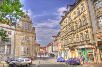 Картинка германия тюрингия айзенах города улицы площади набережные дома улица