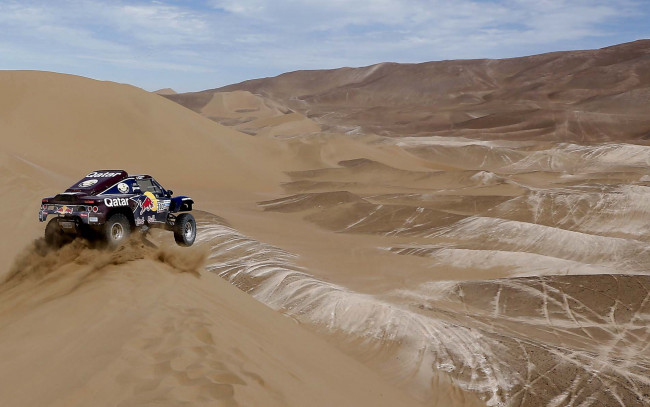 Обои картинки фото спорт, авторалли, пустыня, песок, гонка