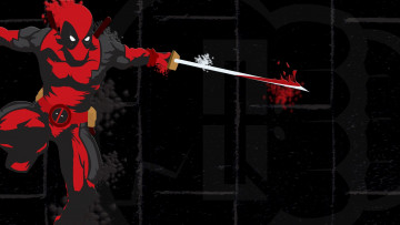 Картинка deadpool +the+game видео+игры меч персонаж кров