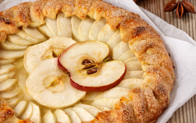 Обои картинки фото еда, пироги, выпечка, яблоки, пирог
