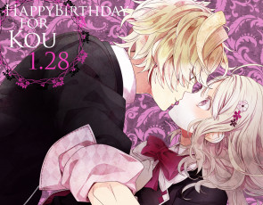 Картинка аниме diabolik+lovers вампир девушка