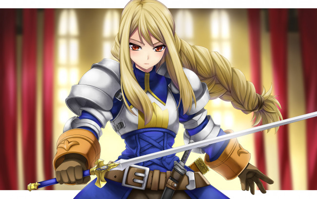 Обои картинки фото аниме, final fantasy, девушка, меч
