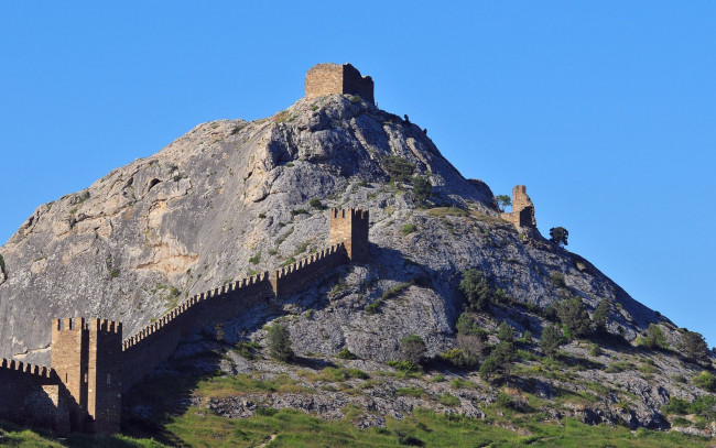Обои картинки фото генуэзская крепость, города, - дворцы,  замки,  крепости, судак, генуэзская, крепость, крым