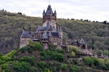 Картинка города кохем германия холм замок