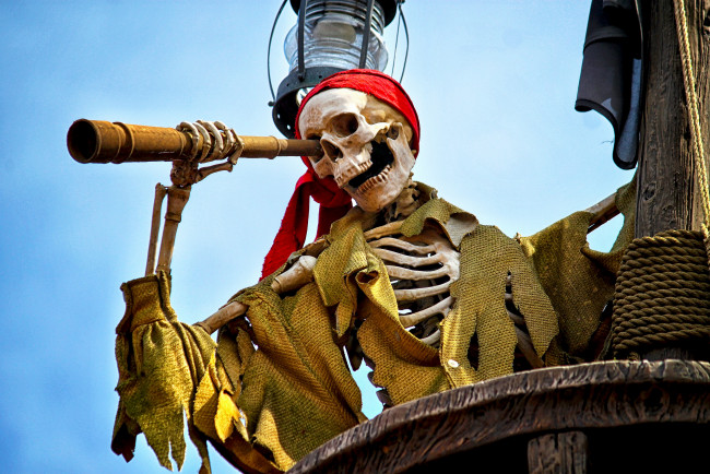 Обои картинки фото разное, кости, рентген, пират, скелет