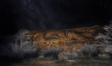 Картинка природа горы звезды скалы ночь