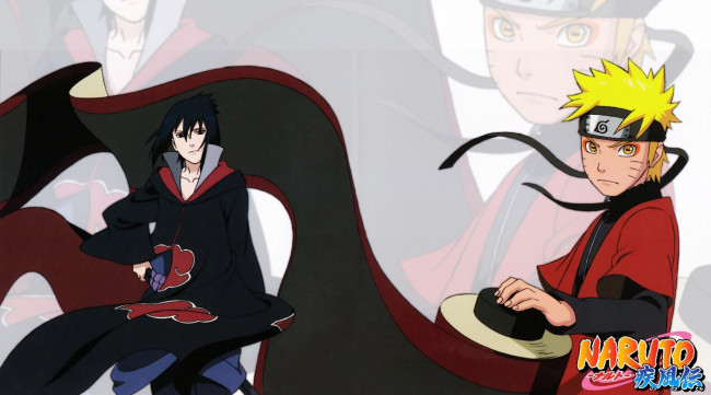 Обои картинки фото аниме, naruto, uzumaki, uchiha, sasuke, shinobi, sword, меч, шиноби, наруто, саске