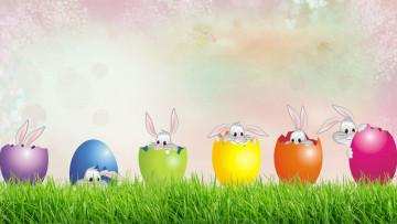 Картинка праздничные пасха кролики