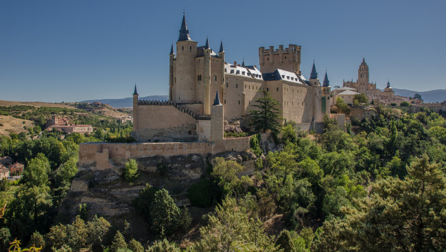 Обои картинки фото segovia, города, замки испании, панорама