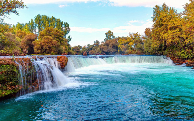 Обои картинки фото manavgat waterfall, antalya, turkey, природа, водопады, manavgat, waterfall
