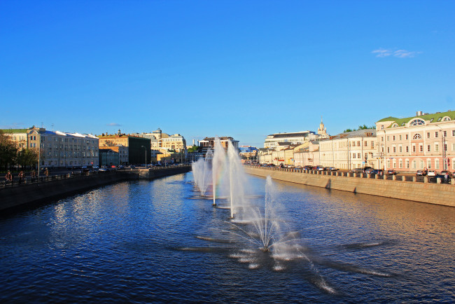 Обои картинки фото водоотводный, канал, города, москва, россия, дома