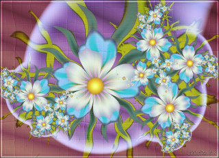 Картинка 3д+графика цветы+ flowers лепестки цвета фон узор