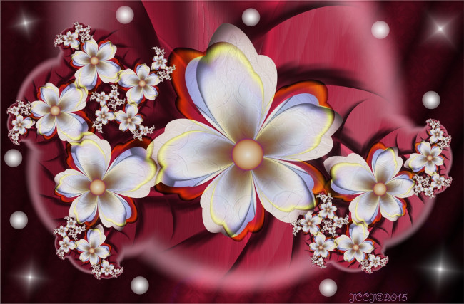 Обои картинки фото 3д графика, цветы , flowers, лепестки, цвета, фон, узор