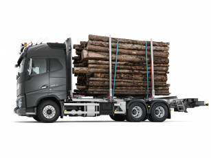 Картинка автомобили volvo+trucks fh16 750 rigid 2014г timber truck xl cab globetrotter volvo