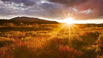 Картинка природа восходы закаты sun солнце рассвет облака небо свет горы